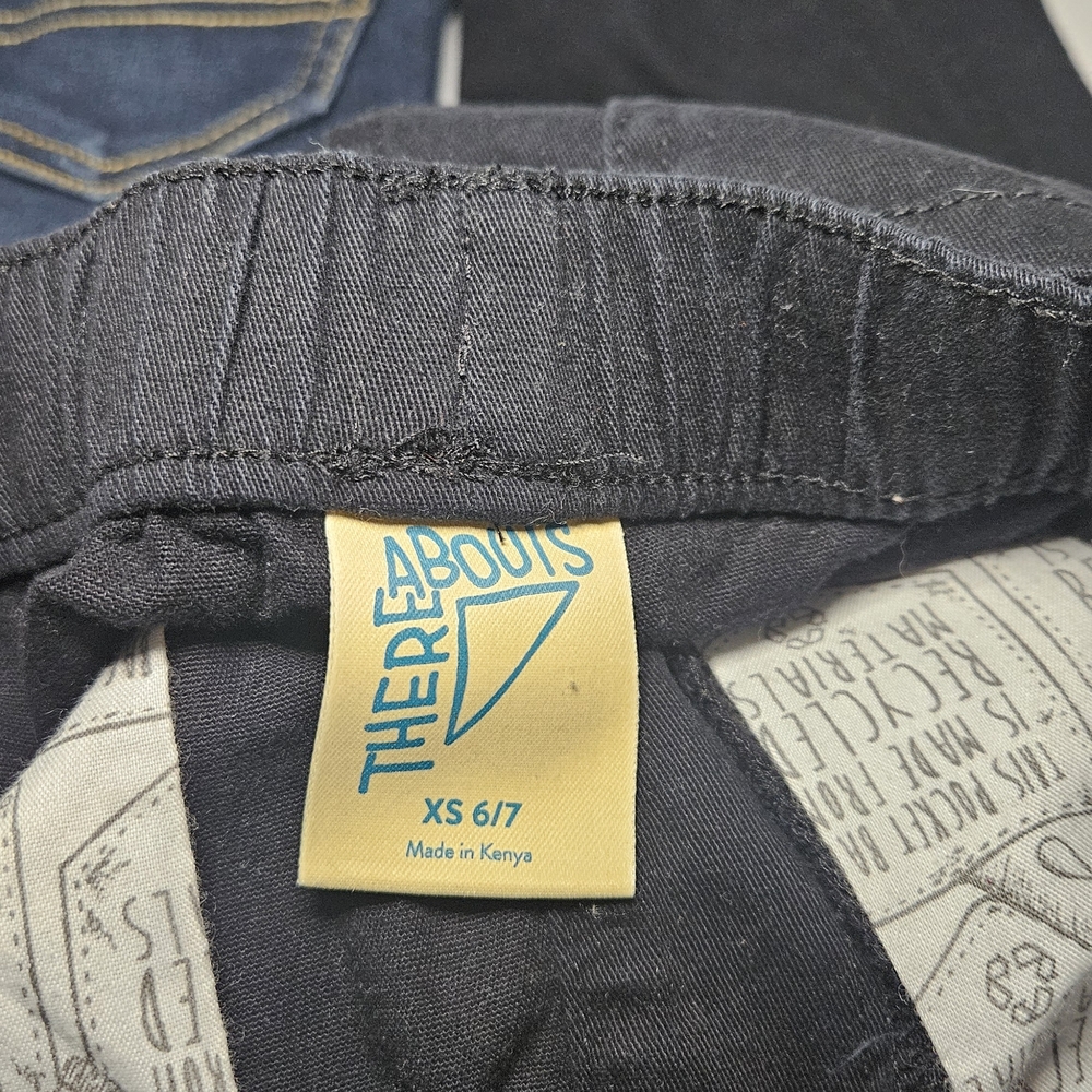 The Children's Place Dark Blue and Thereabouts Black Kids Pants Size 6 2pcs - Picture 7 of 9